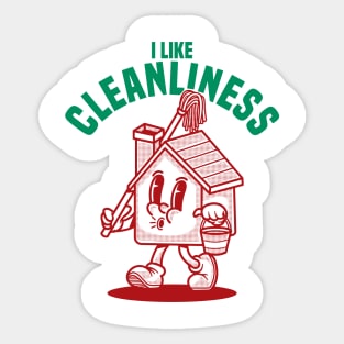 I like cleanliness home Sticker